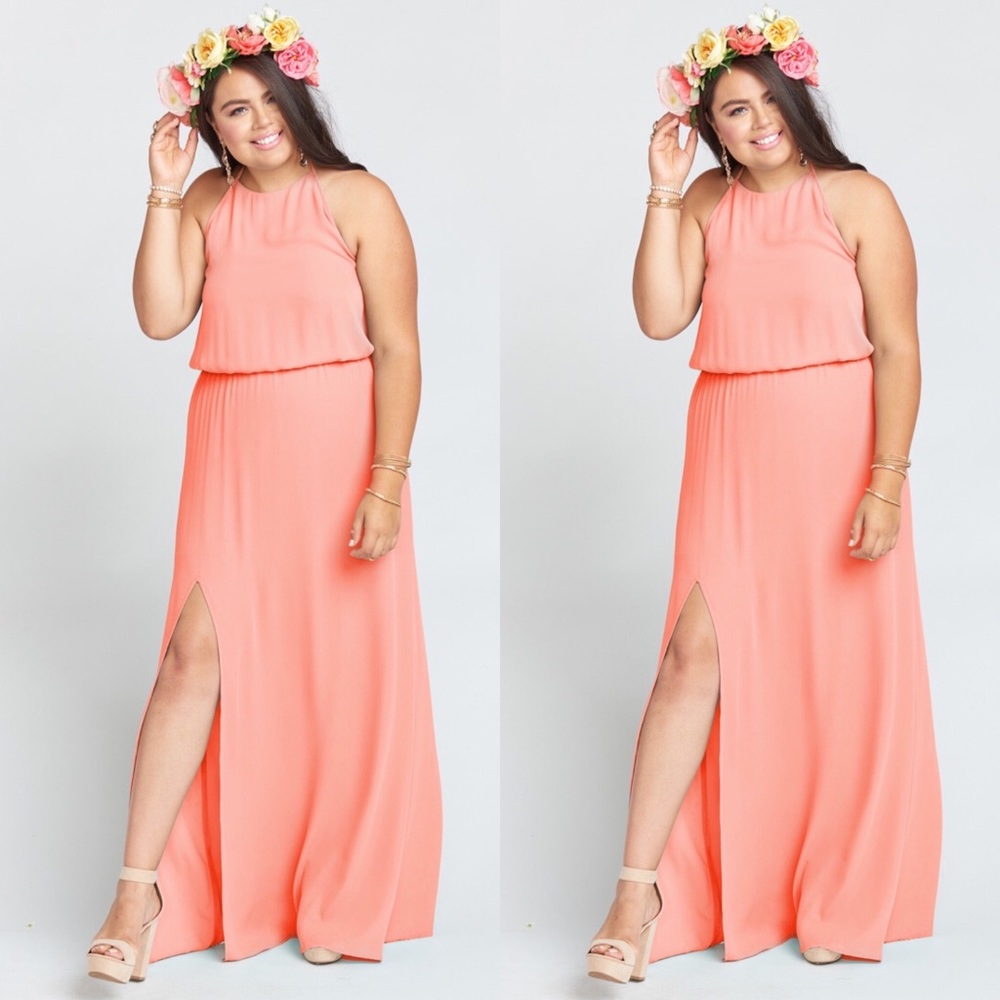 NWT show me your Mumu heather halter dress